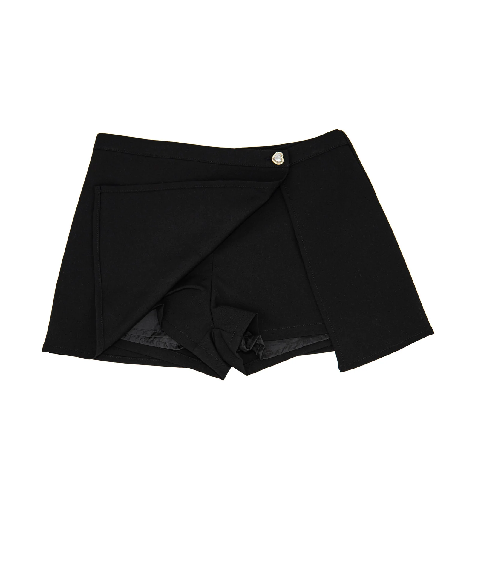 Theme Girls Dani Black Silver Heart Skort - Image 6