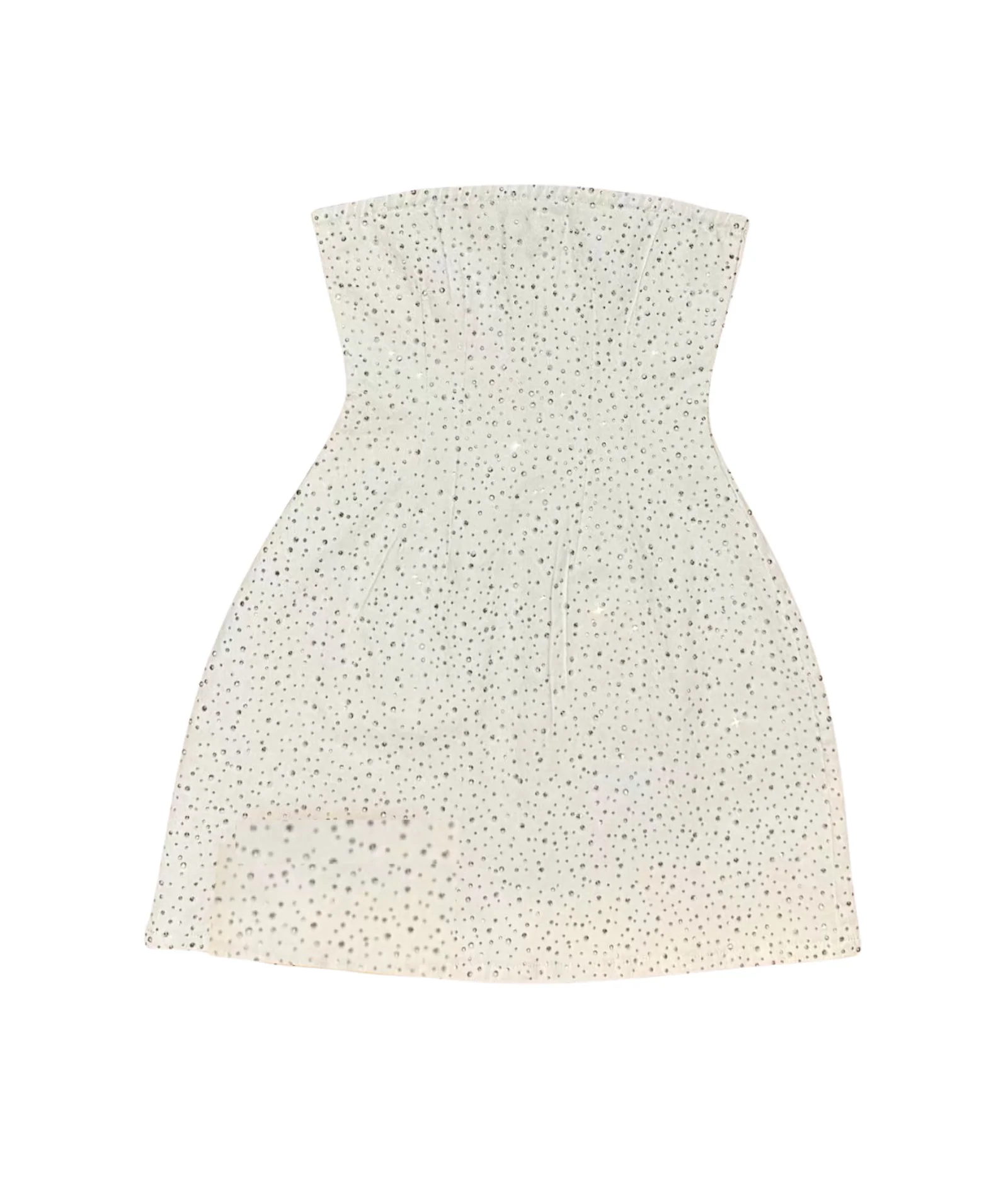 Theme Girls Demi Denim Studded Crystal Strapless Dress - Image 3