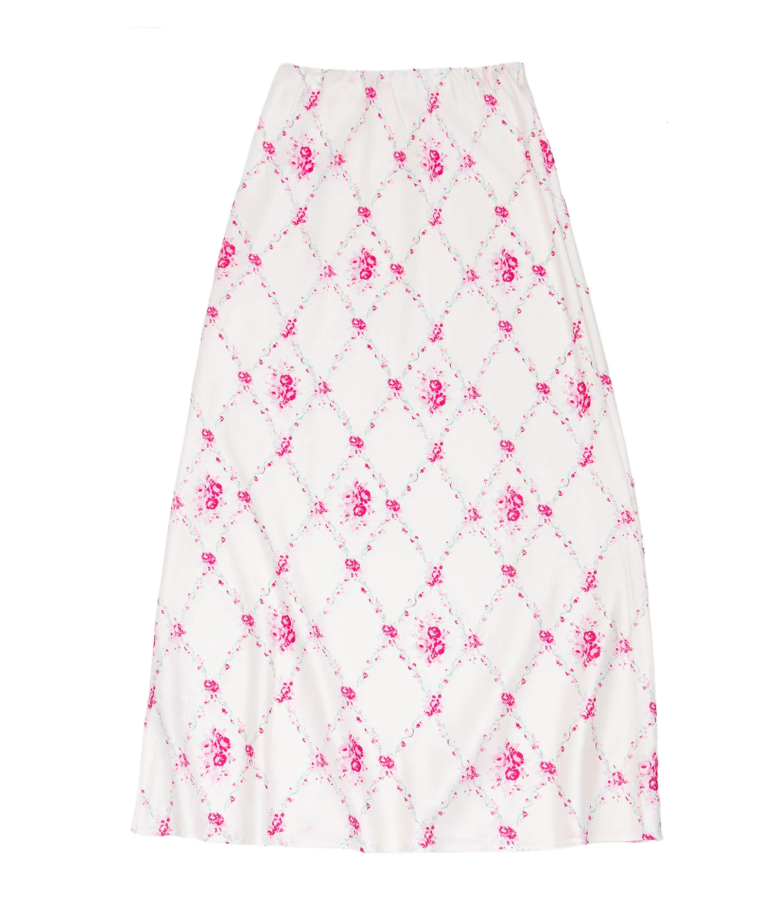 Theme Girls Joey Vintage Romantic Rose Satin Maxi Skirt - Image 5