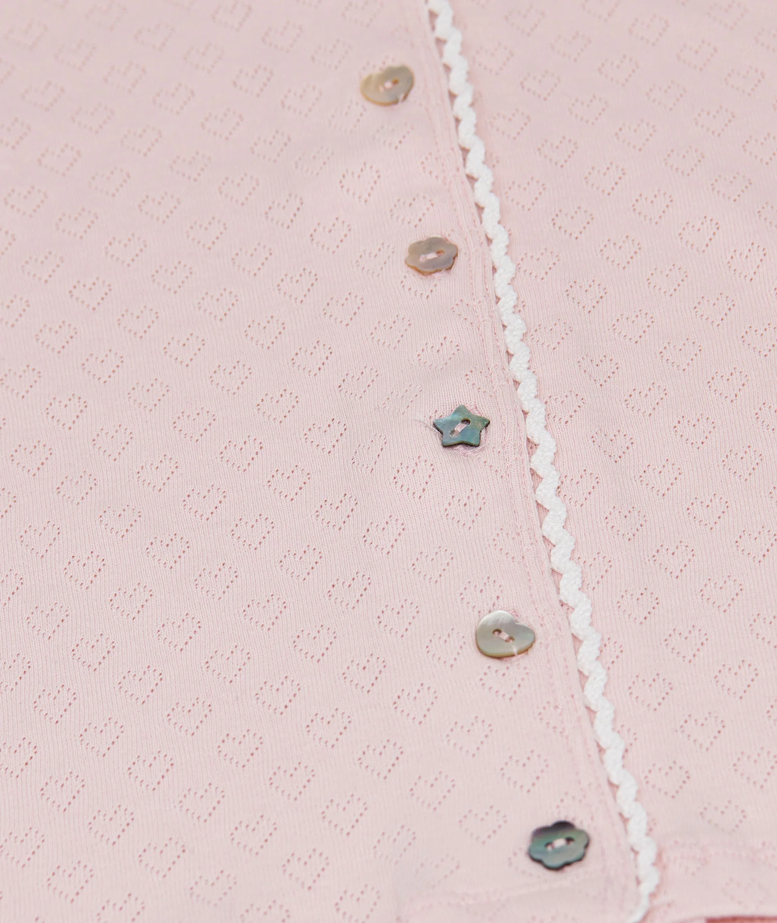 Theme Girls Marni Heart Pointelle Cardigan - Image 3