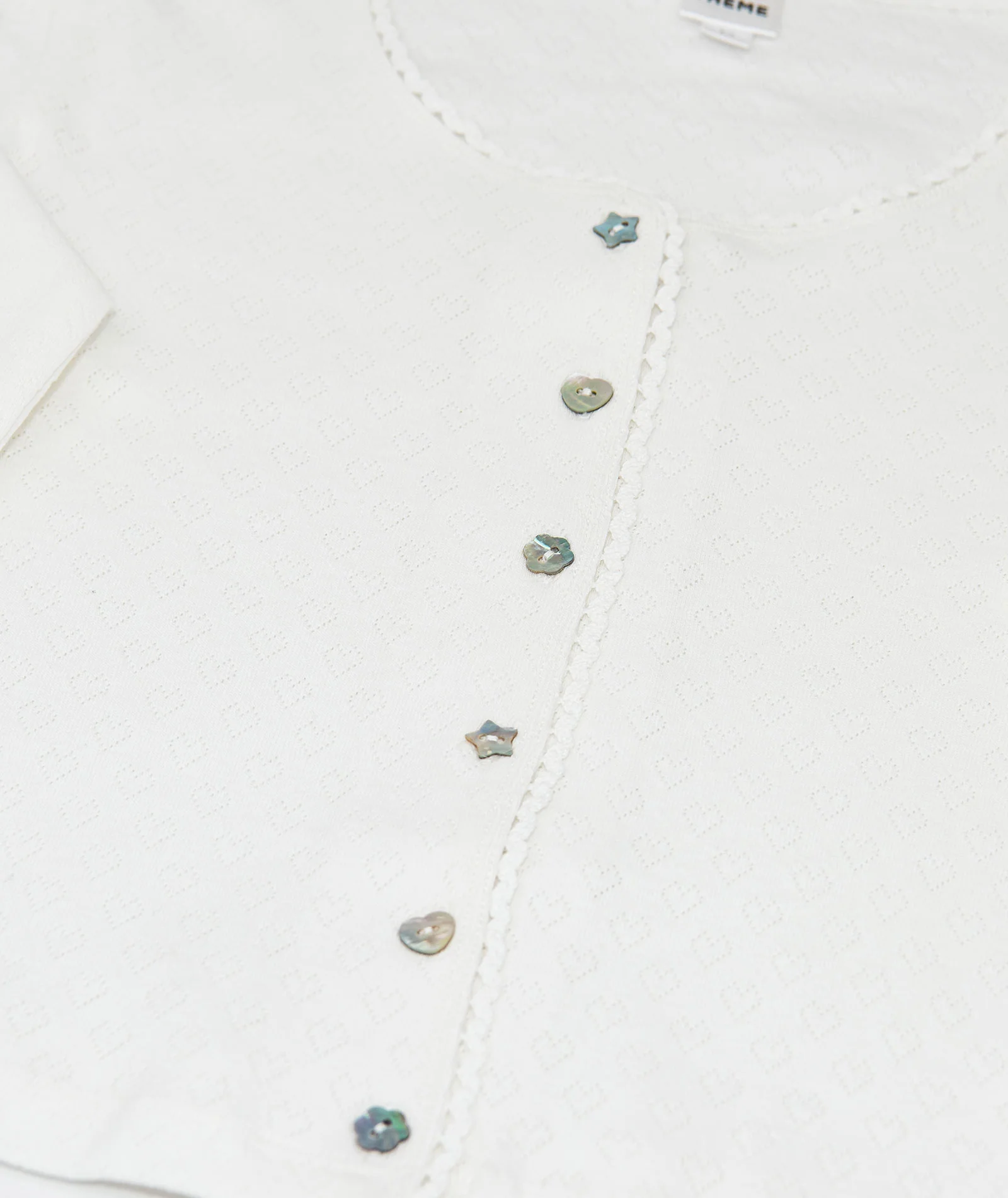Theme Girls Marni Heart Pointelle Cardigan - Image 5