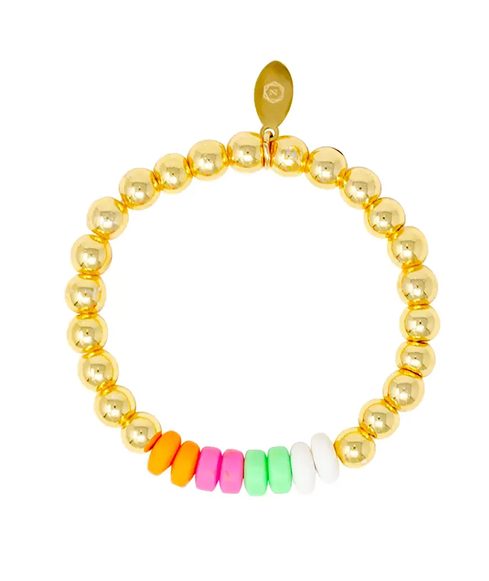 Zomi Pearl and Gold Stretch Bracelet - Image 3